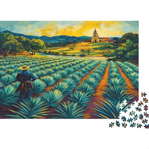 Agavenfeld Puzzle Für Erwachsene 1000 Puzzle Bauernhof Erwachsene Anspruchsvoll Puzzle Puzzlegröße Puzzle Unmögliches Puzzle Spielzeug Geschenk 1000pcs (75x50cm) von lihuogongsio