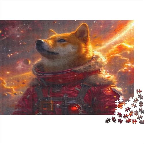 Akita-Hund Puzzle 500 Teile Puzzle Für Erwachsene Shiba Inu Brain Challenge Geschicklichkeitsspiel Stress Abbauen Familien Herausforderndes Schöne Geschenkidee 500pcs (52x38cm) von lihuogongsio