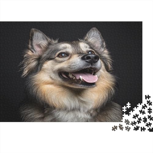 Alaska Hund 300 Stück Puzzles Für Erwachsene Alaska Malamute Lernspiel Herausforderung Lernspiel Spielzeug Geschenk Stress Abbauen Lernspiel Spielzeug 300pcs (40x28cm) von lihuogongsio