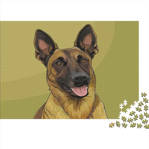 Alsatian Hund Puzzle 1000 Teile Puzzle Für Erwachsene Deutscher Schäferhund Stress Abbauen Familien-Puzzlespiel DIY Kreative Unterhaltung Schöne Geschenkidee Kräftigen Farben 1000pcs (75x50cm) von lihuogongsio