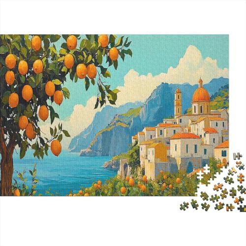 Amalfi, Italien 300 Teile Puzzle Zitronenbäume Impossible Für Erwachsene HochwerTiger Puzzle Fantasy Schöne Geschenkidee DIY Kreative Unterhaltung 300pcs (40x28cm) von lihuogongsio