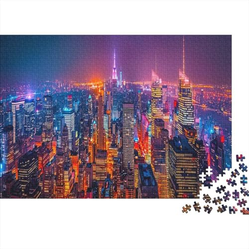 Amerika Puzzle 500 Teile Puzzle Für Erwachsene New York Stress Abbauen Familien-Puzzlespiel DIY Kreative Unterhaltung Schöne Geschenkidee Kräftigen Farben 500pcs (52x38cm) von lihuogongsio