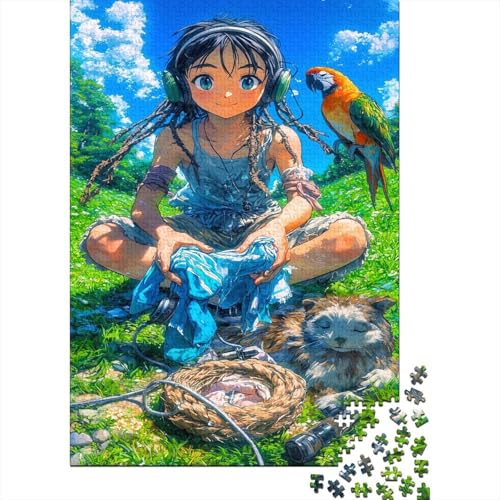 Anime Puzzle 300 Teile Puzzle Teilige Ghibli Spielepuzzles Für Die Ganze Familie Brain Challenge Raumdekoration Lernspiel Spielzeug 300pcs (40x28cm) von lihuogongsio