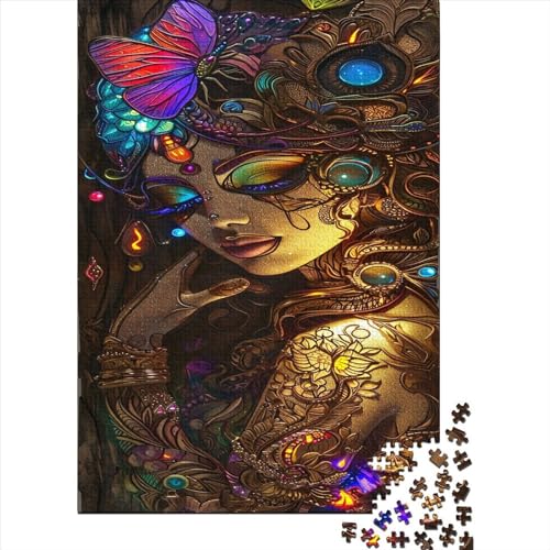 Auffallend Schönheit 1000 Stück Puzzles Schöne 3D Stress Abbauen Familien-Puzzlespiel Kräftigen Farben Schöne Geschenkverpackung Lernspiel Spielzeug Geschenk Premium Quality 1000pcs (75x50cm) von lihuogongsio