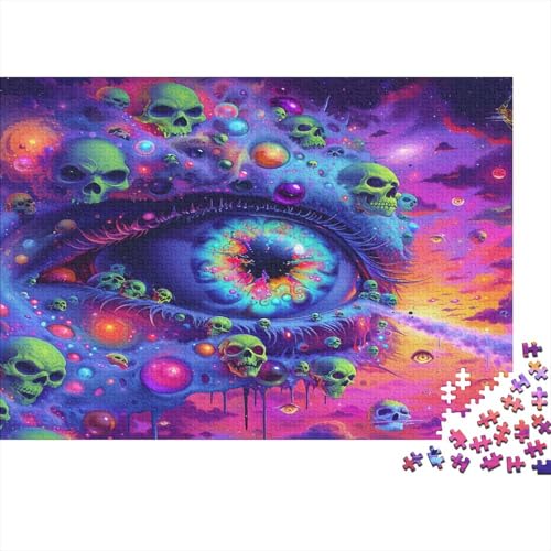 Auge der Hölle Puzzle 300 Teile Puzzle Für Erwachsene Auge der Hölle Brain Challenge Geschicklichkeitsspiel Stress Abbauen Familien Herausforderndes Schöne Geschenkidee 300pcs (40x28cm) von lihuogongsio