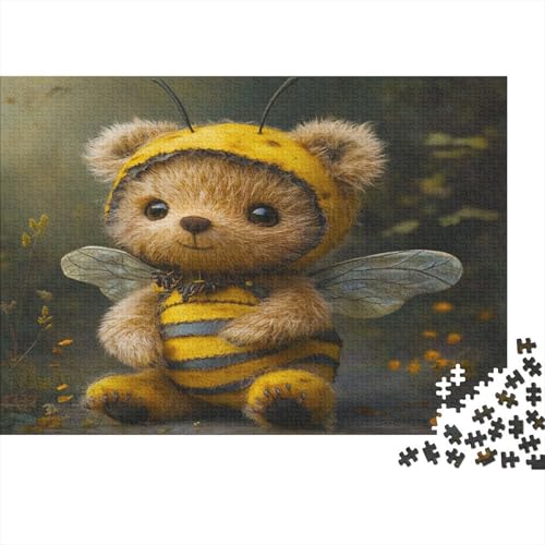 Bär Puzzle 300 Teile Puzzle Für Erwachsene Biene Costume Brain Challenge Geschicklichkeitsspiel Stress Abbauen Familien Herausforderndes Schöne 300pcs (40x28cm) von lihuogongsio