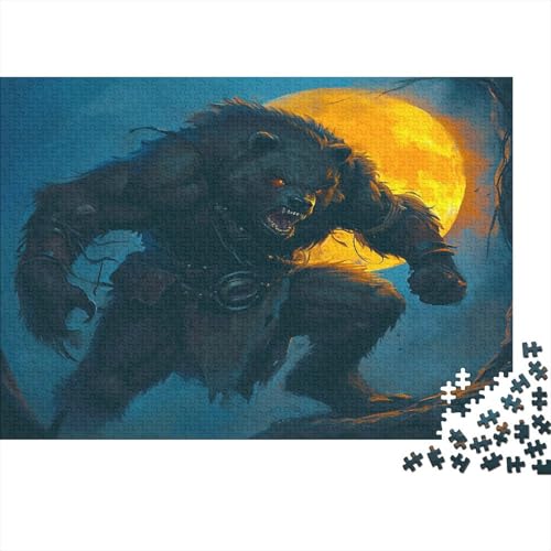 Bär Puzzle 500 Puzzle Schwarzbär Erwachsene Impossible Puzzle Geschicklichkeitsspiel Für Die Ganze Familie Puzzle Erwachsene Premium Quality Farbig Spaß 500pcs (52x38cm) von lihuogongsio