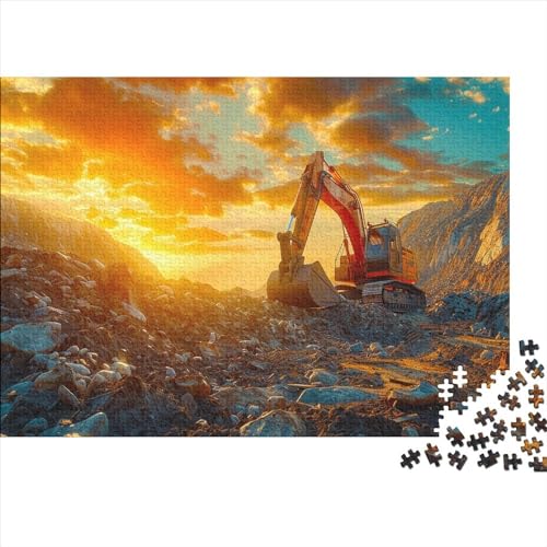 Bagger 1000 Stück Puzzles Baufahrzeuge Lernspiel Spielzeug Geschenk Geschicklichkeitsspiel Für Die Ganze Familie Schöne Geschenkidee DIY Kreative Unterhaltung 1000pcs (75x50cm) von lihuogongsio