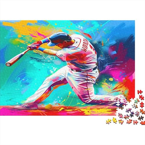 Baseball Puzzle 300 Teile American Football Puzz Erwachsene Spielepuzzles HochwerTiger Geschicklichkeitsspiel Lernspiel Spielzeug Geschenk Schöne Geschenkidee Farbig 300pcs (40x28cm) von lihuogongsio