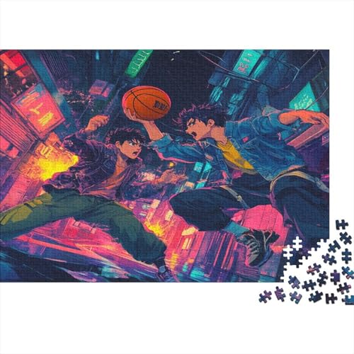 Basketballspiel Puzzle 300 Puzzle Japanischer Anime Erwachsene Impossible Puzzle Geschicklichkeitsspiel Für Die Ganze Familie Puzzle Erwachsene Premium Quality 300pcs (40x28cm) von lihuogongsio