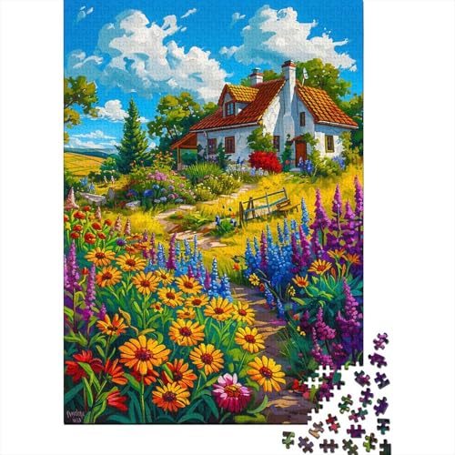 Bauernhaus Puzzle 1000 Teile Puzzle Für Erwachsene Landgarten Brain Challenge Geschicklichkeitsspiel Stress Abbauen Familien Herausforderndes Schöne Geschenkidee 1000pcs (75x50cm) von lihuogongsio