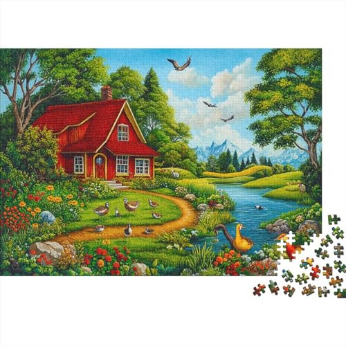 Bauernhof 300 Teile Puzzle glückliche Tiere Impossible Für Erwachsene HochwerTiger Puzzle Fantasy Schöne Geschenkidee DIY Kreative Unterhaltung 300pcs (40x28cm) von lihuogongsio