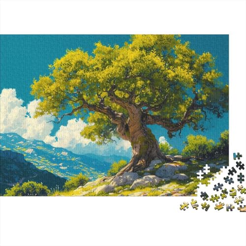 Baum 300 Stück Puzzles Für Erwachsene Olivenbaum Lernspiel Herausforderung Lernspiel Spielzeug Geschenk Stress Abbauen Lernspiel Spielzeug Geschenk Farbig 300pcs (40x28cm) von lihuogongsio