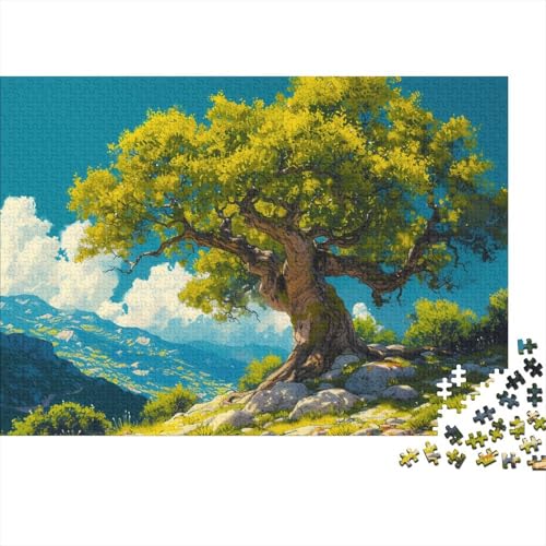 Baum 500 Teile Puzzle Olivenbaum Impossible Für Erwachsene Hochwertiger Puzzle Fantasy Schöne Geschenkidee DIY Kreative Unterhaltung Spielzeug Dekoration 500pcs (52x38cm) von lihuogongsio
