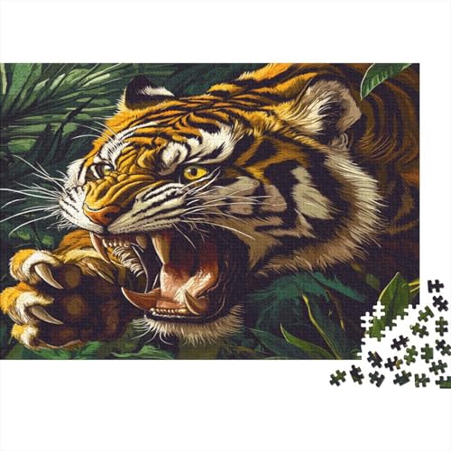 Bengaltiger 500 Stück Puzzles Für Erwachsene Tiger Geschicklichkeitsspiel Für Die Ganze Familie Schöne Geschenkidee DIY Kreative Unterhaltung 500pcs (52x38cm) von lihuogongsio