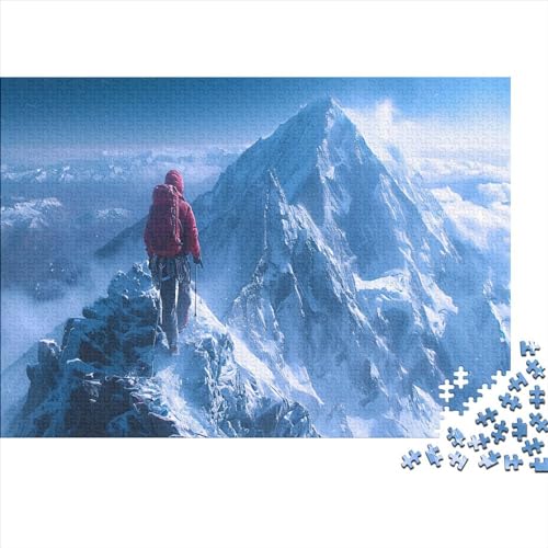 Berg Climber Puzzle 500 Teile Puzzle Für Erwachsene verschneite Gipfel Stress Abbauen Familien-Puzzlespiel DIY Kreative Unterhaltung Schöne Geschenkidee Kräftigen Farben 500pcs (52x38cm) von lihuogongsio