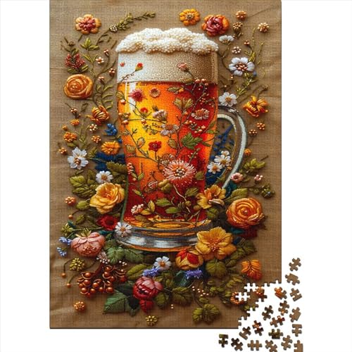 Bierkrug 300 Stück Puzzles Stickerei Lernspiel Spielzeug Geschenk Geschicklichkeitsspiel Für Die Ganze Familie Schöne Geschenkidee DIY Kreative Unterhaltung 300pcs (40x28cm) von lihuogongsio