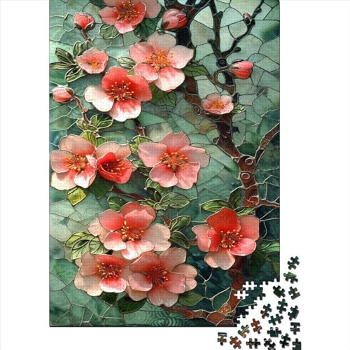 Blumen Puzzle 300 Teile Kirschblüte Puzz Erwachsene Spielepuzzles HochwerTiger Geschicklichkeitsspiel Lernspiel Spielzeug Geschenk Schöne Geschenkidee Farbig 300pcs (40x28cm) von lihuogongsio