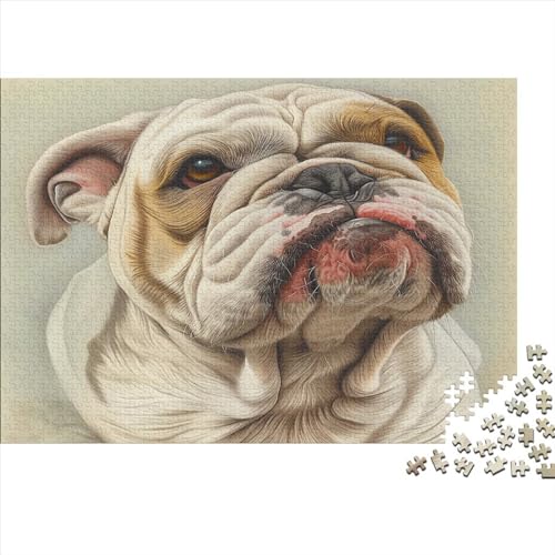 Boston Terrier Puzzle 300 Teile Puzzle Für Erwachsene Englische StierHundgege Brain Challenge Geschicklichkeitsspiel Stress Abbauen Familien Herausforderndes Schöne Geschenkidee 300pcs (40x28cm) von lihuogongsio