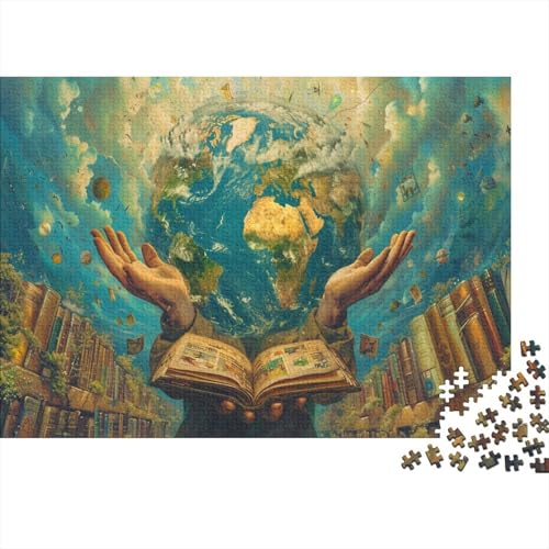 Buch Puzzle 300 Teile Puzzle Für Erwachsene Weltwissen Brain Challenge Geschicklichkeitsspiel Stress Abbauen Familien Herausforderndes Schöne Geschenkidee 300pcs (40x28cm) von lihuogongsio