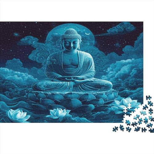 Buddha 1000 Stück Puzzles Buddha Statue Geschicklichkeitsspiel Für Die Ganze Familie DIY Kreative Unterhaltung Schöne Geschenkidee Premium Quality 1000pcs (75x50cm) von lihuogongsio