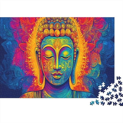 Buddha 1000 Teile Puzzle Mandala Impossible Für Erwachsene HochwerTiger Puzzle Fantasy Schöne Geschenkidee DIY Kreative Unterhaltung 1000pcs (75x50cm) von lihuogongsio