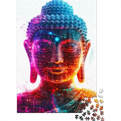 Buddha Puzzle 1000 Teile Puzzle Teilige Buddha Statue Spielepuzzles Für Die Ganze Familie Brain Challenge Raumdekoration Lernspiel Spielzeug 1000pcs (75x50cm) von lihuogongsio