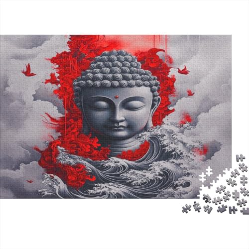 Buddha Puzzle 300 Teile Puzzle Für Erwachsene Buddha Statue Stress Abbauen Familien-Puzzlespiel DIY Kreative Unterhaltung Schöne Geschenkidee Kräftigen Farben 300pcs (40x28cm) von lihuogongsio