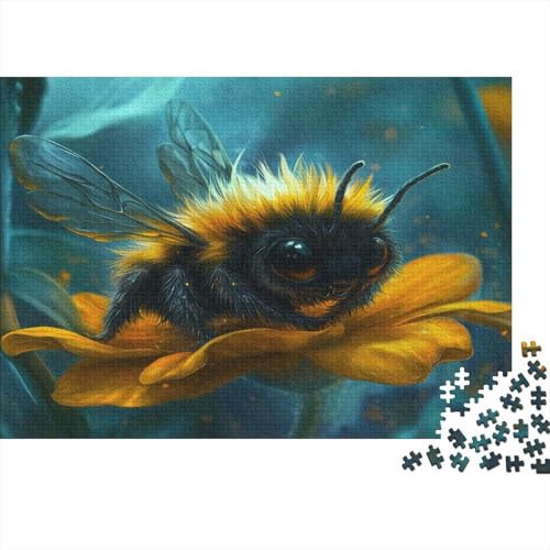 Bumble-Biene Puzzle Für Erwachsene 500 Puzzle Biene Anspruchsvoll Puzzle Teile Erwachsener Kniffel Spaß Für Die Ganze Familie Unmögliches Puzzle DIY Kreative 500pcs (52x38cm) von lihuogongsio