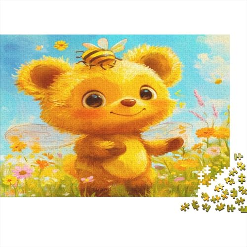 CareBär Cartoon 1000 Stück Puzzles Bär Erwachsene Stress Abbauen Familien 1000 Brain Challenge Lernspiel Spielzeug Premium Quality Spielzeug Geschenk 1000pcs (75x50cm) von lihuogongsio