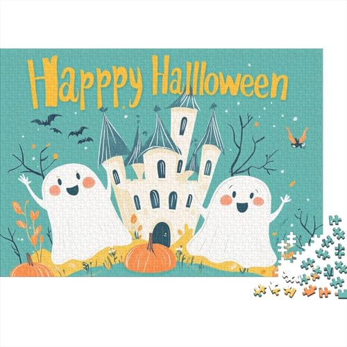 Cartoon-Geist Puzzle Für Erwachsene 500 Puzzle fröhliches Halloween Anspruchsvoll Puzzle Teile Erwachsener Kniffel Spaß Für Die Ganze Familie Unmögliches Puzzle DIY Kreative 500pcs (52x38cm) von lihuogongsio