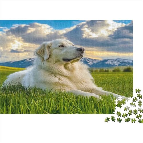 Central Asian Shepherd Hund 300 Stück Puzzles Hund Stress Abbauen Familien-Puzzlespiel Kräftigen Farben Schöne Geschenkverpackung Lernspiel Spielzeug Geschenk 300pcs (40x28cm) von lihuogongsio