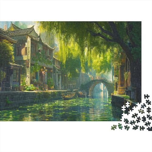 China 300 Stück Puzzles Antike Stadt Stress Abbauen Familien-Puzzlespiel Kräftigen Farben Schöne Geschenkverpackung Lernspiel Spielzeug Geschenk Premium Quality 300pcs (40x28cm) von lihuogongsio