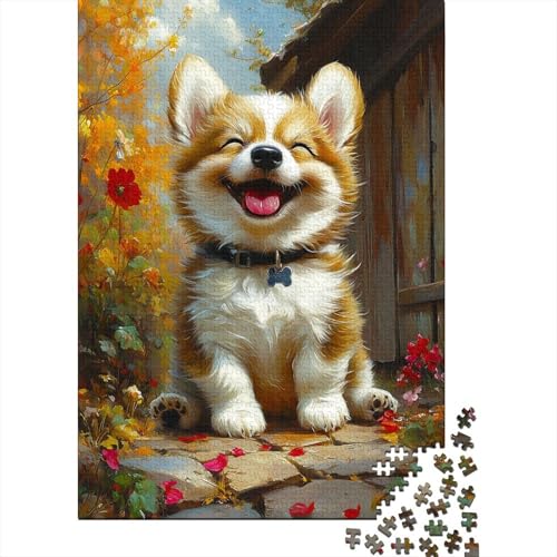 Corgi Puzzle 500 Puzzle Welpe Erwachsene Impossible Puzzle Geschicklichkeitsspiel Für Die Ganze Familie Puzzle Erwachsene Premium Quality 500pcs (52x38cm) von lihuogongsio