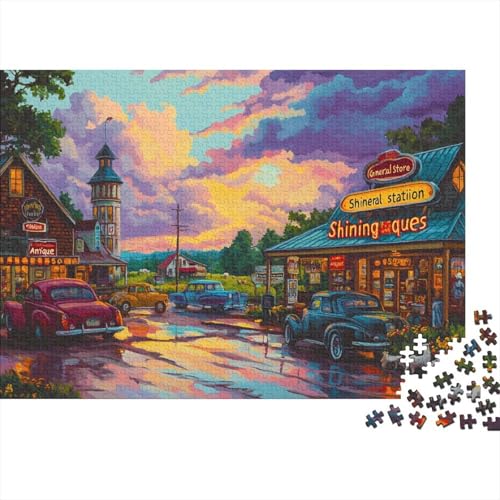 Country Stadt 1000 Stück Puzzles Ölstadt Lernspiel Spielzeug Geschenk Geschicklichkeitsspiel Für Die Ganze Familie Schöne Geschenkidee DIY Kreative 1000pcs (75x50cm) von lihuogongsio