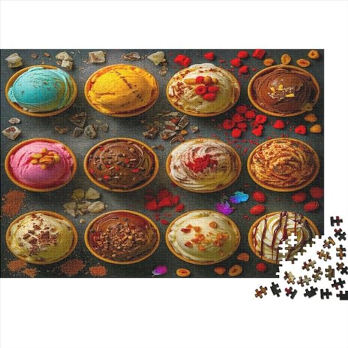 CupKuchen 1000 Stück Puzzles Eiscreme Lernspiel Spielzeug Geschenk Geschicklichkeitsspiel Für Die Ganze Familie Schöne Geschenkidee DIY Kreative Unterhaltung 1000pcs (75x50cm) von lihuogongsio