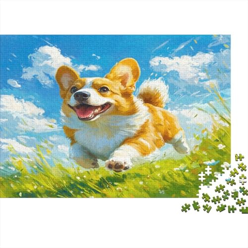 Der Corgi Puzzle 1000 Teile Puzzle Teilige Welsh Hund Spielepuzzles Für Die Ganze Familie Brain Challenge Raumdekoration Lernspiel Spielzeug 1000pcs (75x50cm) von lihuogongsio