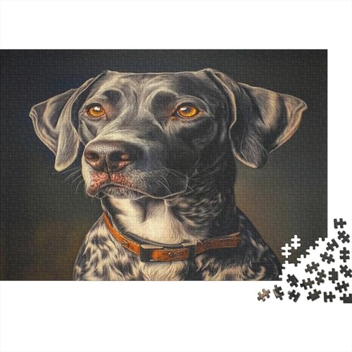 Deutsch Kurzhaar Vorstehhund 1000 Stück Puzzles Hund Impossible Puzzle Schwer Für Erwachsene Lernspiel Spielzeug Geschenk Schöne Geschenkverpackung Premium Quality Mehrfarbig 1000pcs (75x50cm) von lihuogongsio