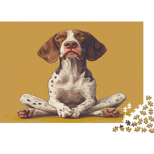 Deutsch Kurzhaar Vorstehhund 1000 Teile Puzzle Hund Impossible Für Erwachsene HochwerTiger Puzzle Fantasy Schöne Geschenkidee DIY Kreative Unterhaltung 1000pcs (75x50cm) von lihuogongsio