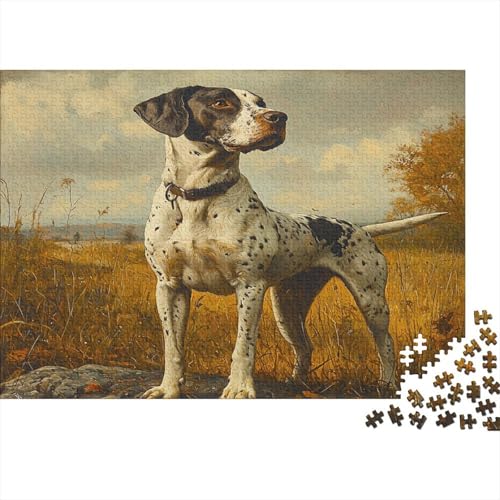 Deutsch Kurzhaar Vorstehhund Puzzle 1000 Teile Hund Puzz Erwachsene Spielepuzzles HochwerTiger Geschicklichkeitsspiel Lernspiel Spielzeug Geschenk Schöne 1000pcs (75x50cm) von lihuogongsio