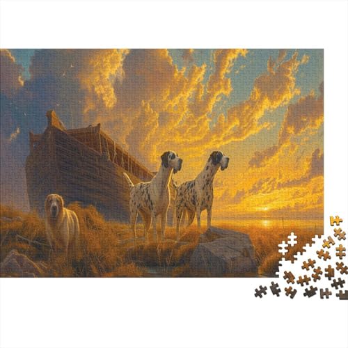 Deutsche Hundgen 300 Stück Puzzles Arche Noah Impossible Puzzle Schwer Für Erwachsene Lernspiel Spielzeug Geschenk Schöne Geschenkverpackung Premium Quality Mehrfarbig 300pcs (40x28cm) von lihuogongsio