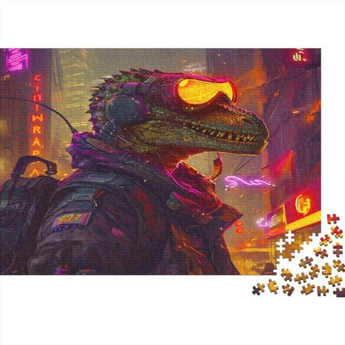 Dinosaurier Puzzle 300 Teile Velociraptor Puzz Erwachsene Spielepuzzles HochwerTiger Geschicklichkeitsspiel Lernspiel Spielzeug Geschenk Schöne Geschenkidee Farbig 300pcs (40x28cm) von lihuogongsio