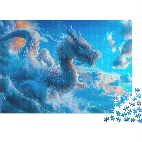 Drache Puzzle 1000 Teile Östlicher Drache Puzz Erwachsene Spielepuzzles HochwerTiger Geschicklichkeitsspiel Lernspiel Spielzeug Geschenk Schöne Geschenkidee Farbig 1000pcs (75x50cm) von lihuogongsio