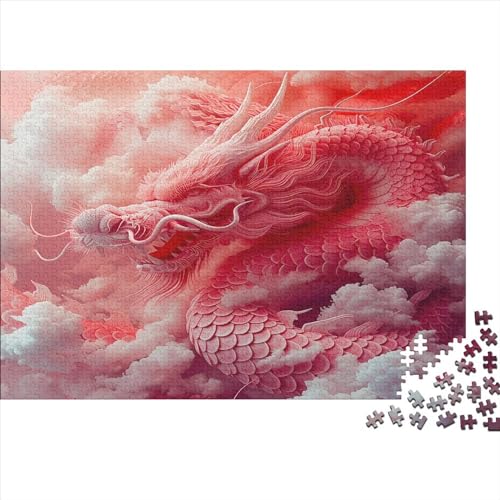 Drache Puzzle 300 Teile Puzzle Für Erwachsene Chinesischer Stil Brain Challenge Geschicklichkeitsspiel Stress Abbauen Familien Herausforderndes Schöne Geschenkidee 300pcs (40x28cm) von lihuogongsio