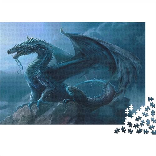 Drache Puzzle Für Erwachsene 1000 Puzzle Schwarzer Drache Anspruchsvoll Puzzle Teile Erwachsener Kniffel Spaß Für Die Ganze Familie Unmögliches Puzzle DIY Kreative 1000pcs (75x50cm) von lihuogongsio