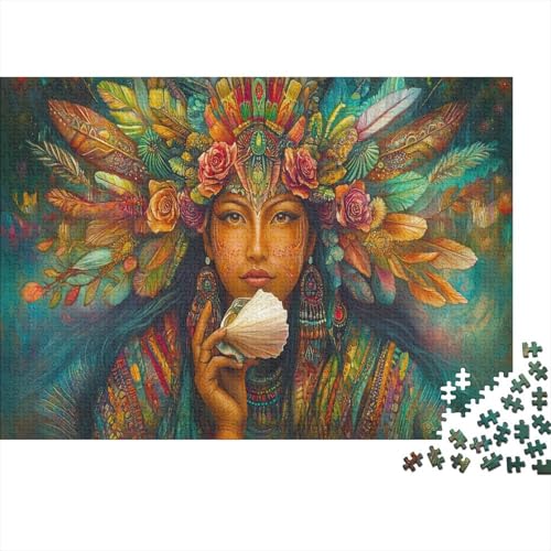 Earth Mother Göttin Puzzle 500 Teile Puzzle Teilige Anden Spielepuzzles Für Die Ganze Familie Brain Challenge Raumdekoration Lernspiel Spielzeug 500pcs (52x38cm) von lihuogongsio