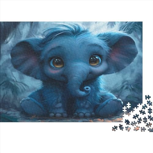 Elefant Puzzle 1000 Teile Kleiner Elefant Puzz Erwachsene Spielepuzzles Hochwertiger Geschicklichkeitsspiel Lernspiel Spielzeug Geschenk Schöne Geschenkidee Farbig 1000pcs (75x50cm) von lihuogongsio