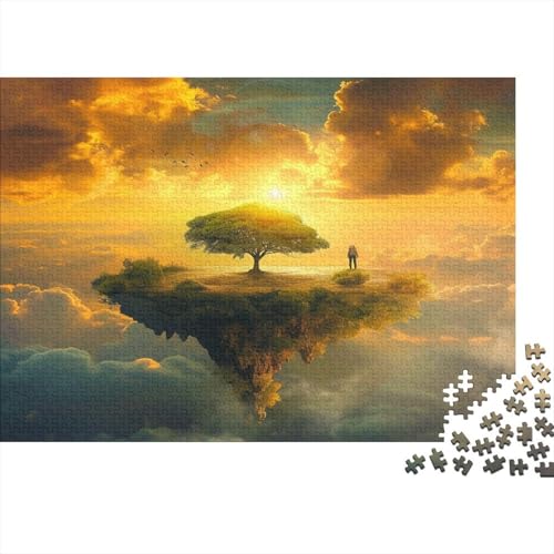 Erde Puzzle 500 Teile Puzzle Für Erwachsene Flache Erde Geschicklichkeitsspiel Für Die Ganze Familie Premium Quality Schöne Geschenkidee Kräftigen Farben 500pcs (52x38cm) von lihuogongsio