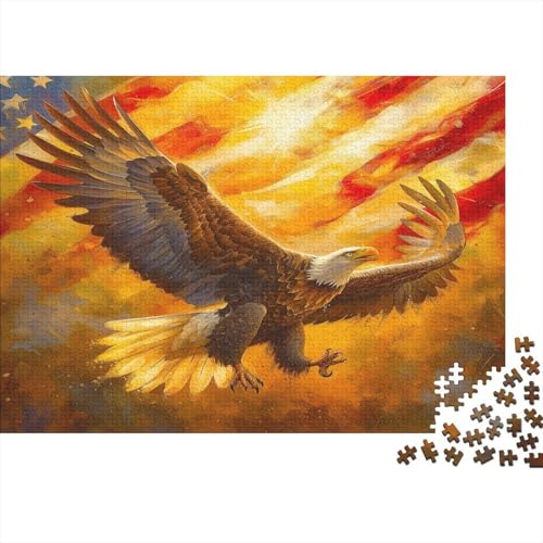 Falke 300 Stück Puzzles Amerikanischer Adler Lernspiel Spielzeug Geschenk Geschicklichkeitsspiel Für Die Ganze Familie Schöne Geschenkidee DIY Kreative Unterhaltung 300pcs (40x28cm) von lihuogongsio