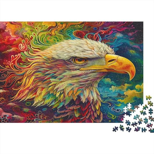 Falke 300 Stück Puzzles Weißkopfseeadler Erwachsene Stress Abbauen Familien 300 Brain Challenge Lernspiel Spielzeug Premium Quality Spielzeug Geschenk Mehrfarbig 300pcs (40x28cm) von lihuogongsio